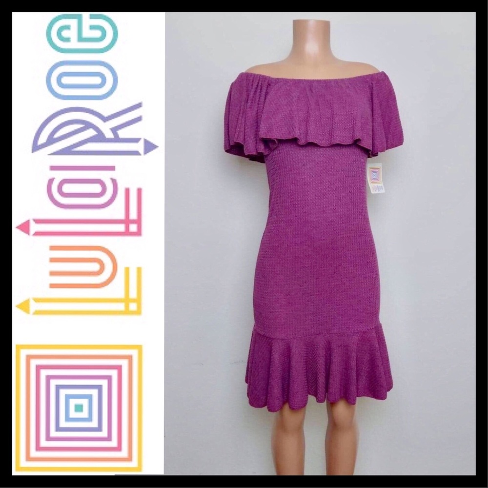 Lularoe Cici Waffle Mermaid Dress LLR - Picture 2 of 6